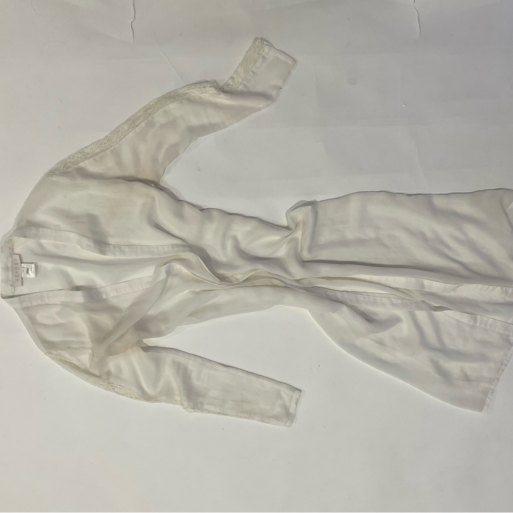 Meshki Sheer White Cardigan